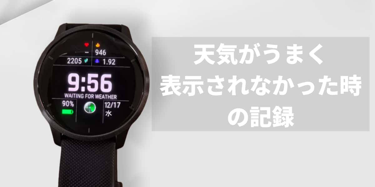 ガーミンの天気がうまく表示されない原因を探った記録